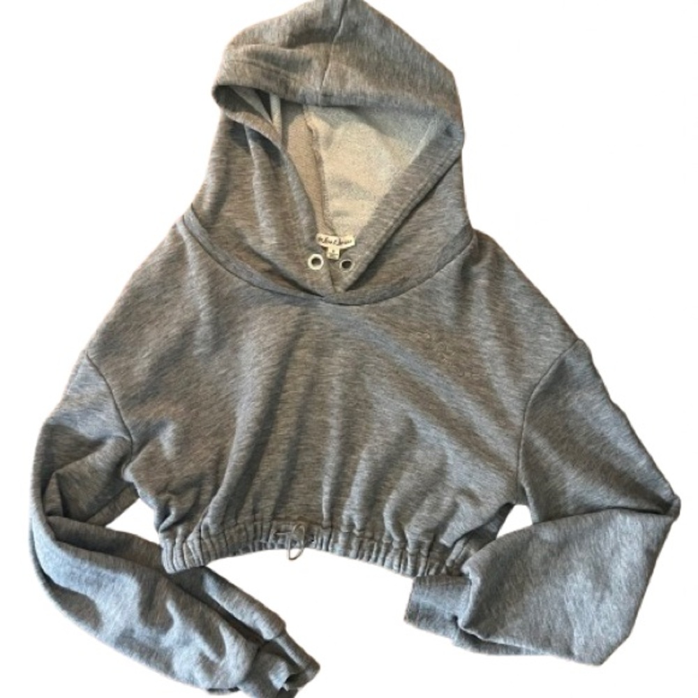For Love And Lemons Ellie Cropped Hoodie Small - Picture 5 of 9